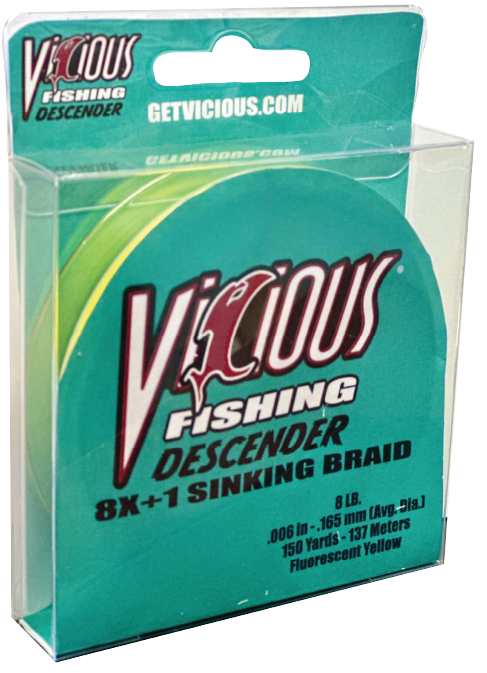 Vicious Descender Sinking Yellow Braid - 15 Lb Test
