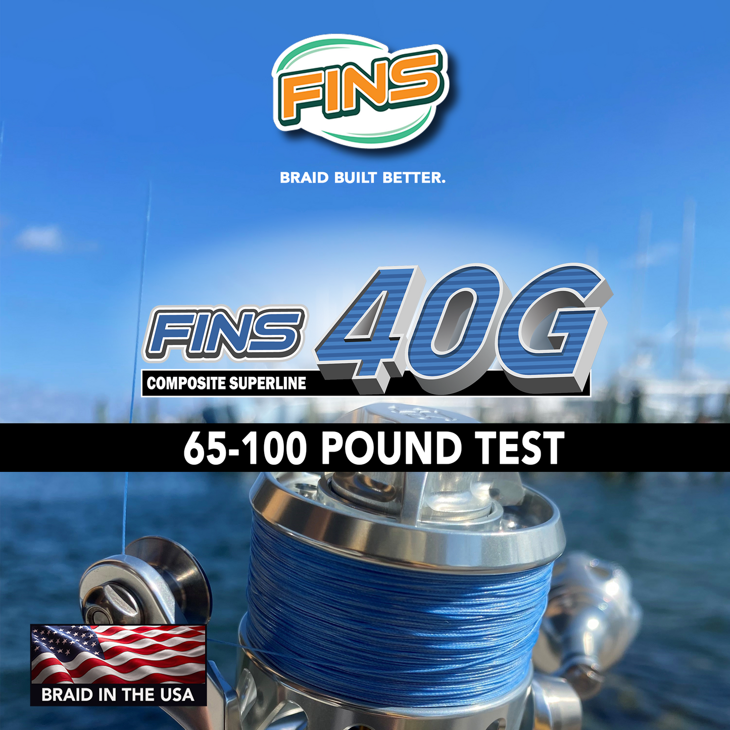 40G Fishing Braid 65-100 lb.