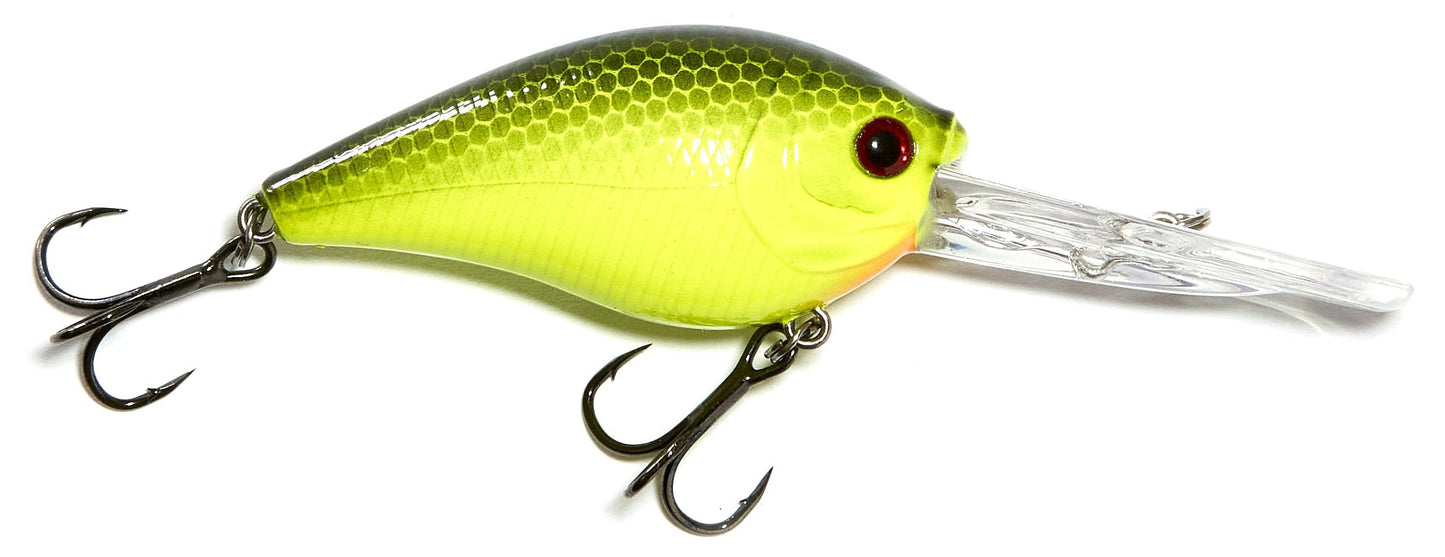 Vicious Crankbait - MC65 Medium Diver - Chartreuse Black Back