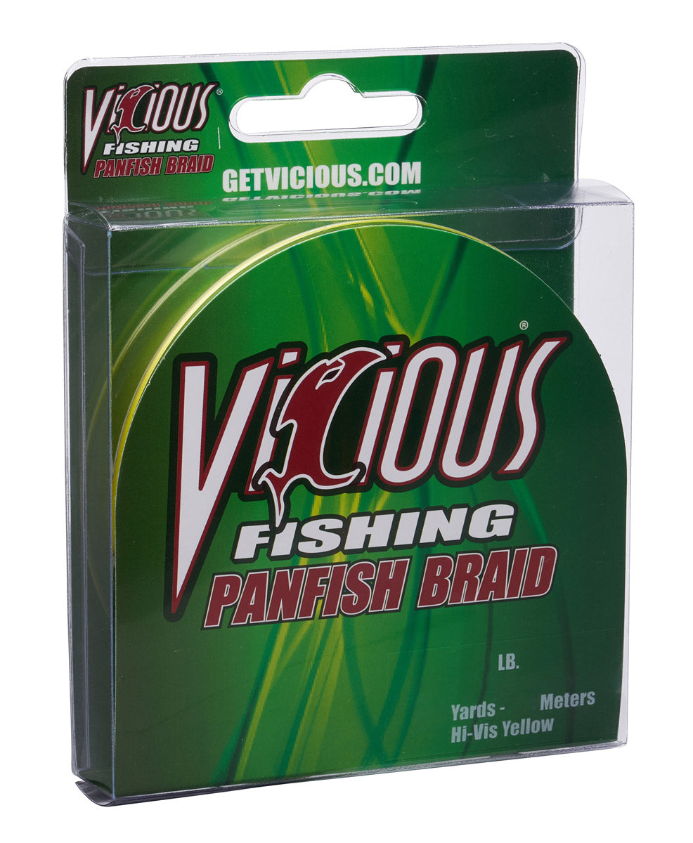 Vicious Panfish Hi-Vis Yellow Braid - 5 Lb Test