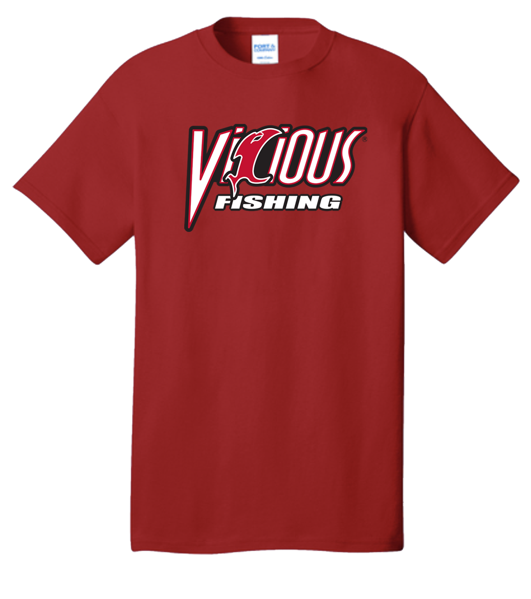 Vicious Fishing Logo Tee - Classic Red