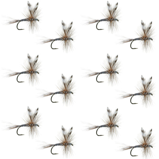 Adams Classic Dry Fly - 1 Dozen Flies Hook Size 12