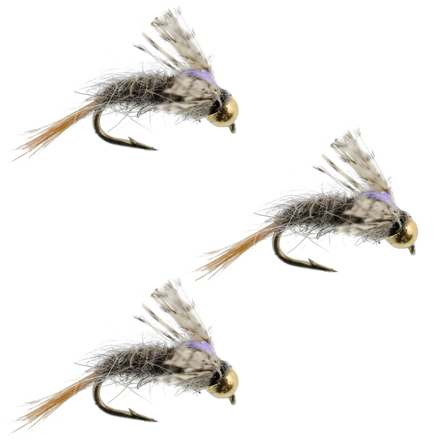 3 Pack Barrs Baetis Emerger BWO Wet Fly Fishing Flies - Hook Size 14