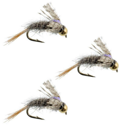 3 Pack Barrs Baetis Emerger BWO Wet Fly Fishing Flies - Hook Size 14