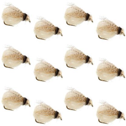 Bead Head LaFontaine Tan Deep Sparkle Caddis Pupa - 12 Flies Size 18