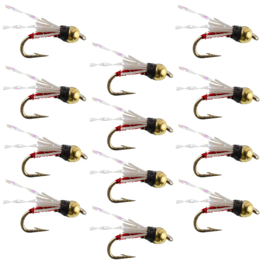 Beadhead Red 3 Dollar Dip Serendipity Wet Fly Fishing Flies - 1 Dozen Flies Hook Size 16