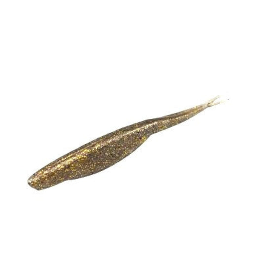 Split Tail Jerk  - Clear Gold Flakes