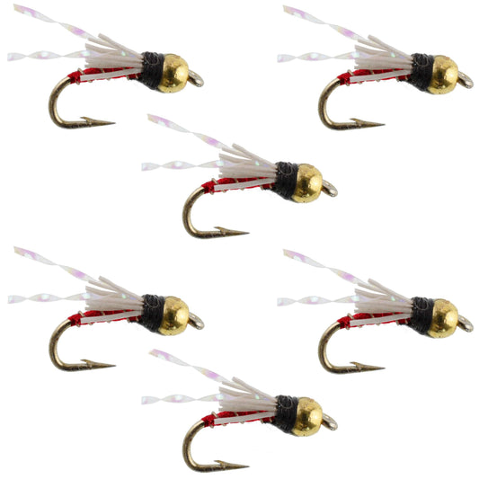 Beadhead Red 3 Dollar Dip Serendipity Wet Fly Fishing Flies - 6 Flies Hook Size 16