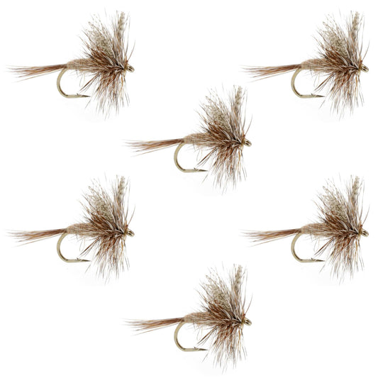 March Brown Classic Dry Fly - 6 Flies Hook Size 18