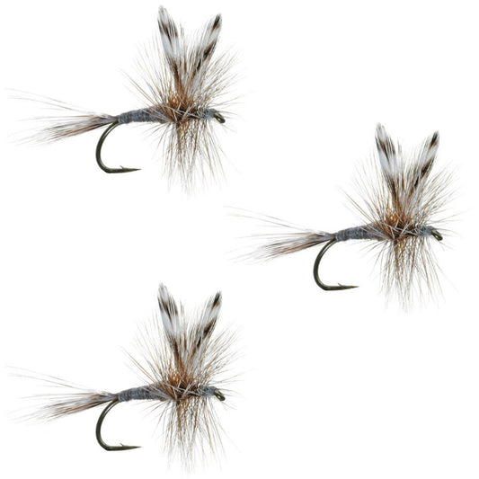 3 Pack Barbless Adams Classic Dry Fly - Hook Size 14