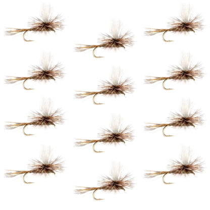 Adams Parachute Classic Dry Fly - 12 Flies Hook Size 18