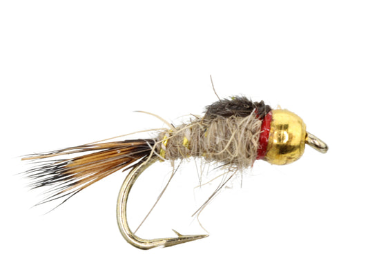 Bead Head Gold Ribbed Hare's Ear Nymph Fly Tying Material Kit, size 14 | Wild Water Fly Fishing