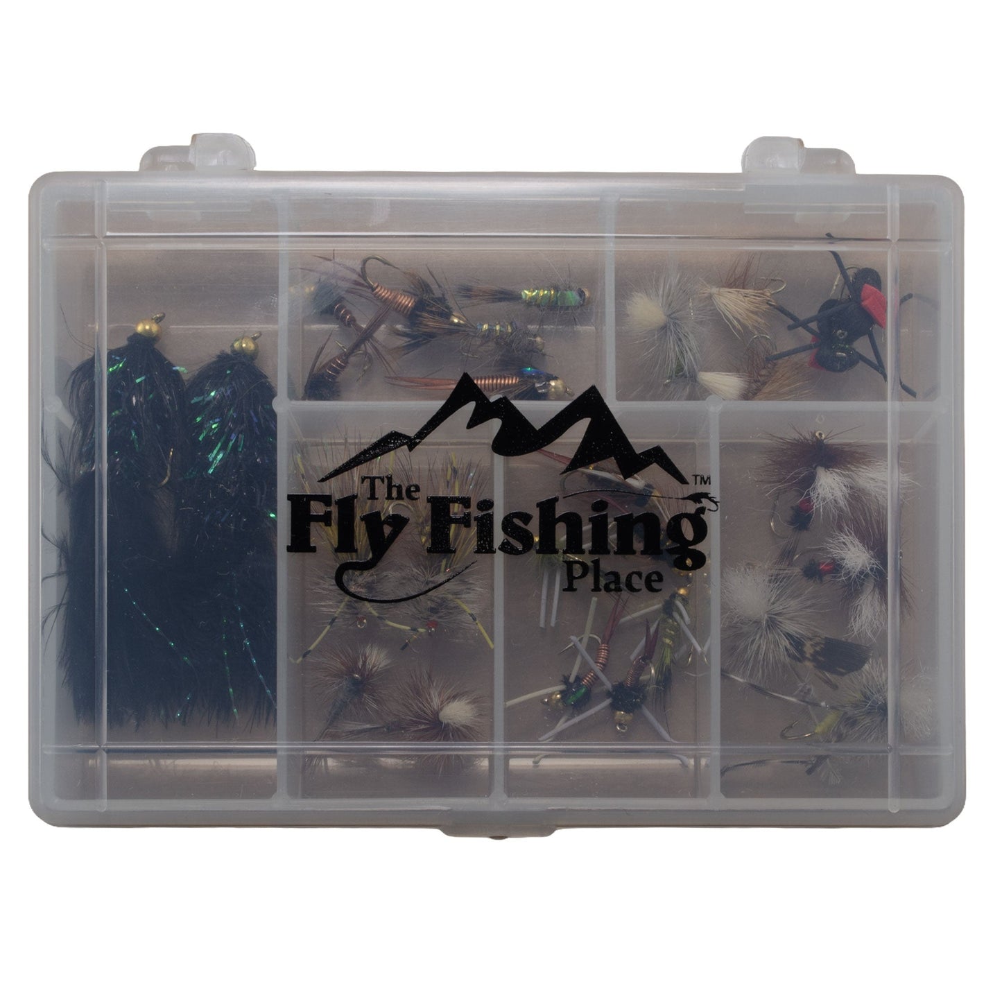 Essential 28 Fly Assortment Gift Set with Clear Fly Box – Perfect for Beginner or Advanced Fly Fishers (2 of Each Top Trout Pattern)