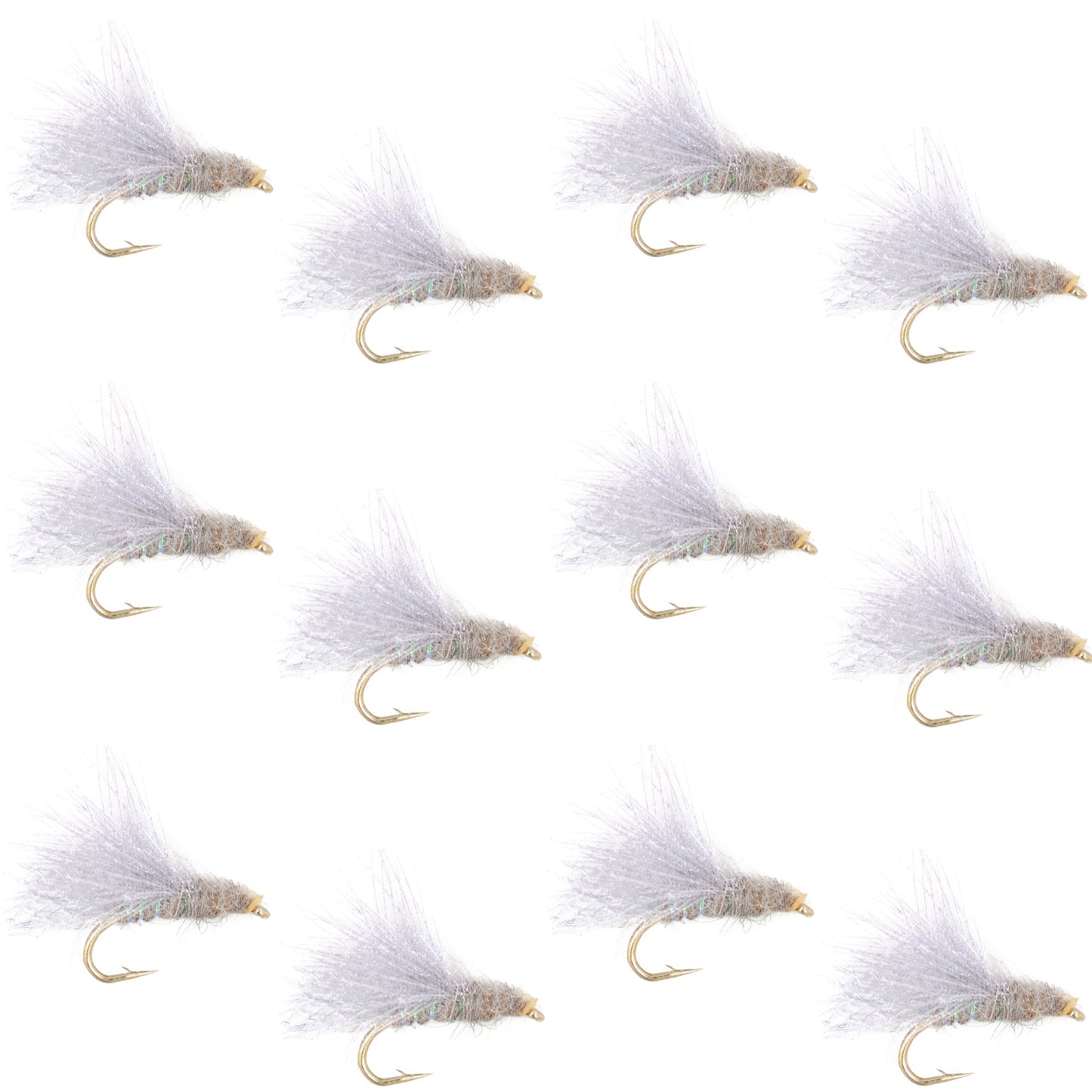 CDC Baetis Emerger BWO Wet Fly Fishing Flies - 1 Dozen Flies Hook Size 18