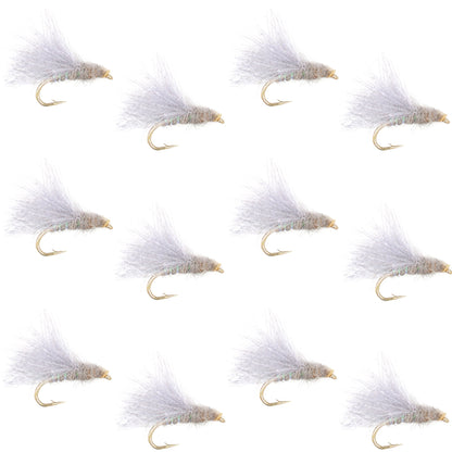 CDC Baetis Emerger BWO Wet Fly Fishing Flies - 1 Dozen Flies Hook Size 18