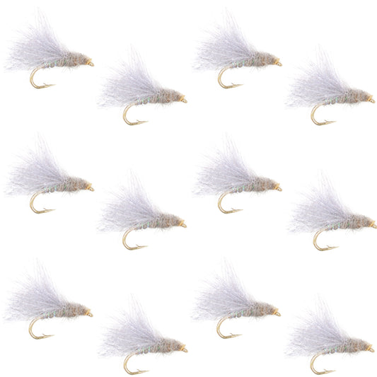 CDC Baetis Emerger BWO Wet Fly Fishing Flies - 1 Dozen Flies Hook Size 18