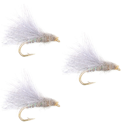 3 Pack CDC Baetis Emerger BWO Wet Fly Fishing Flies - Hook Size 16