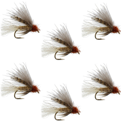 Tan CDC Caddis Emerger 6 Flies Hook Size 14