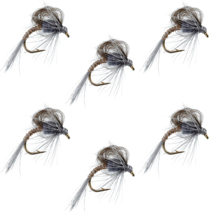 CDC Loop Wing Adams Emerger Fly 6 Flies - Hook Size 16