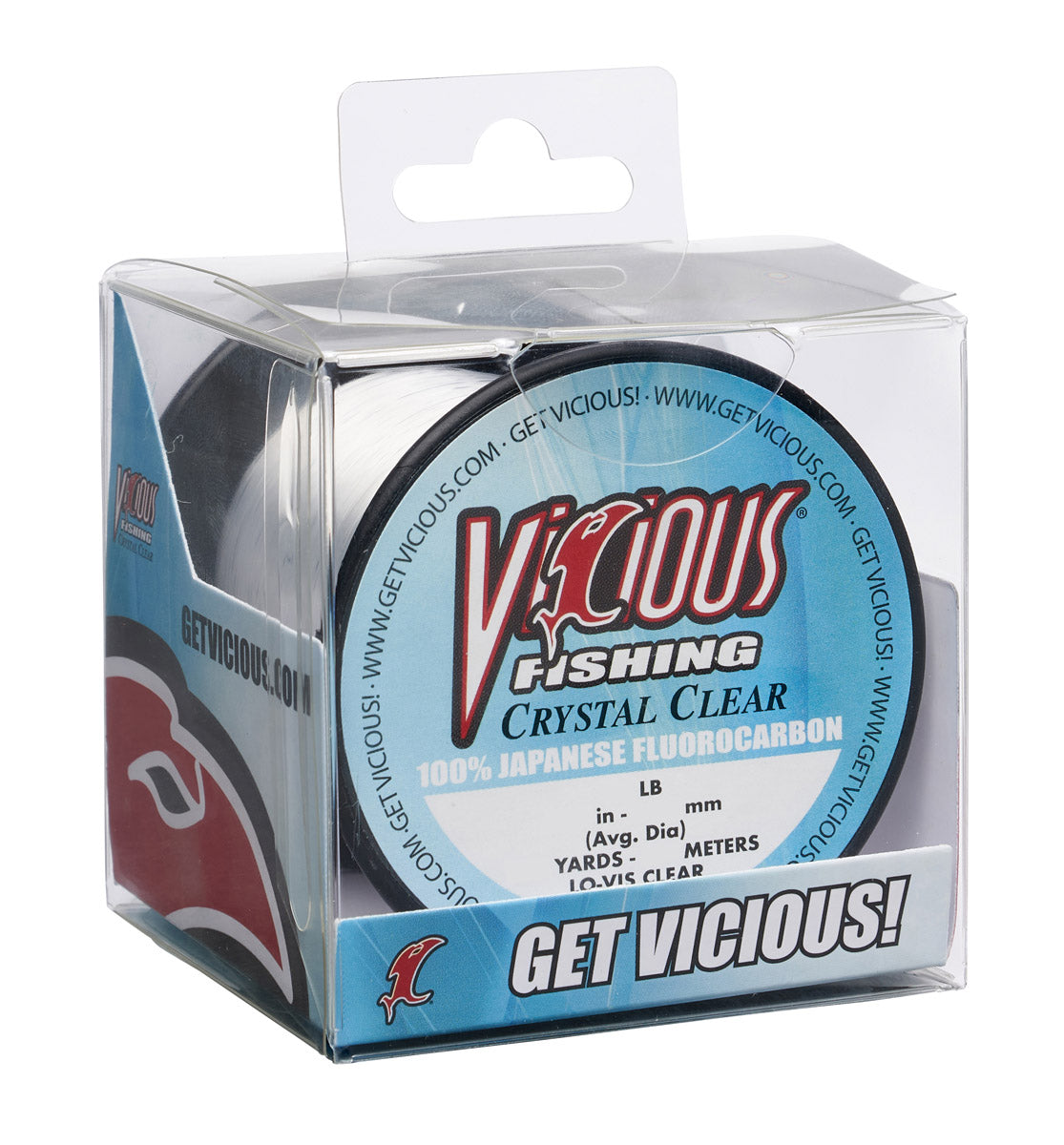 Vicious Crystal Clear 100% Japanese Fluorocarbon - 8 Lb Test