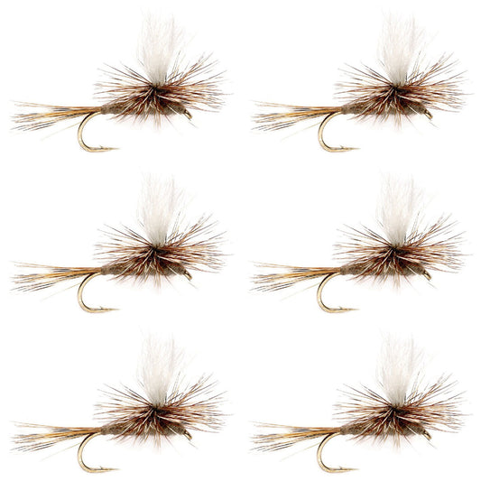 Adams Parachute Classic Dry Fly - 6 Flies Hook Size 12