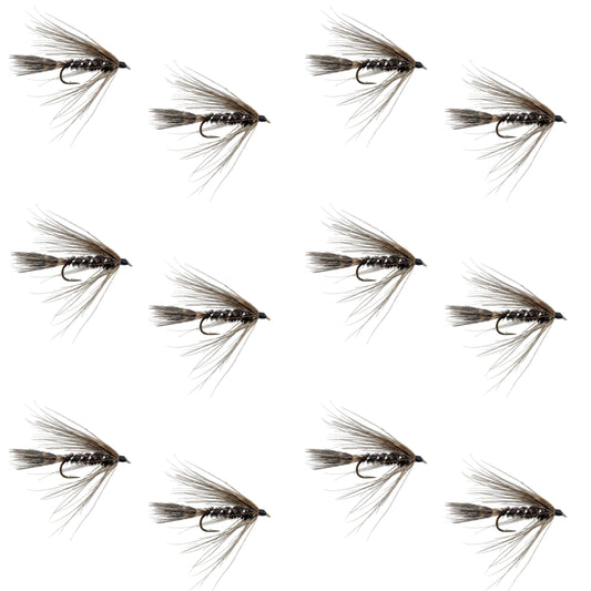 Carey Special Soft Hackle Grouse and Peacock Wet Fly - 12 Flies Hook Size 10