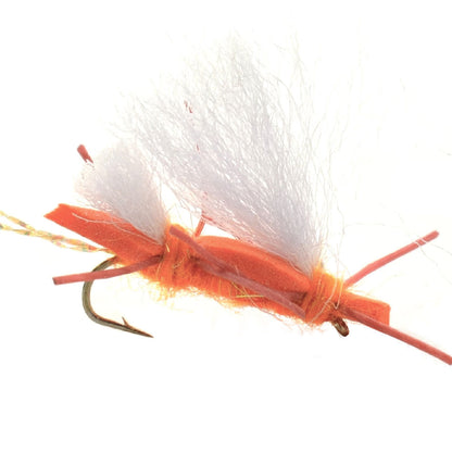 4 Pack Chubby Chernobyl Ant Orange Foam Body Grasshopper Fly - Hook Size 10