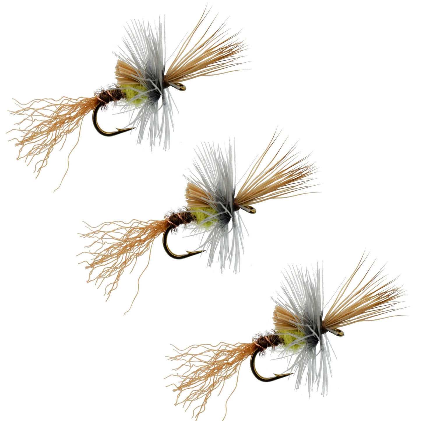 3 Pack Pale Morning Dun PMD Cripple Mayfly  Hook Size 16