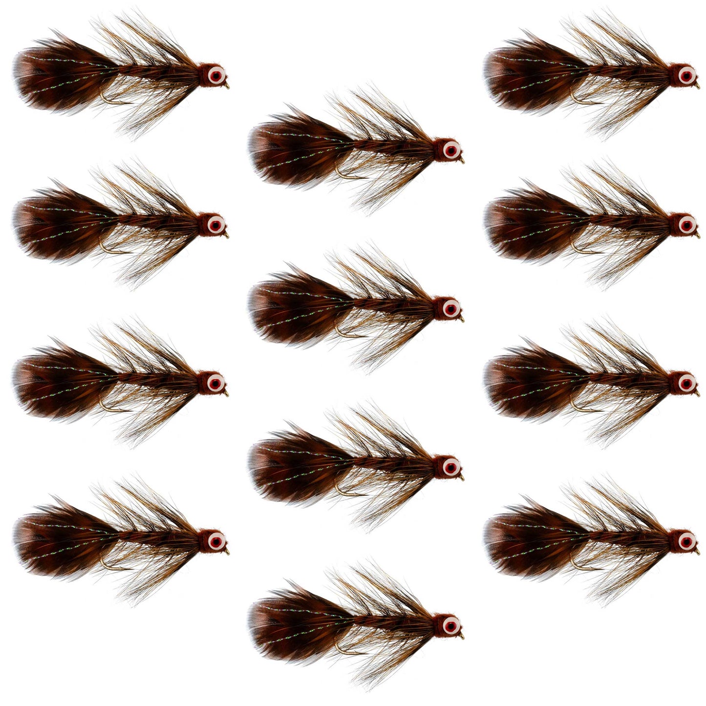 Whitlock Near Nuff Sculpin Brown Streamer - 12 Flies Size 4