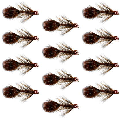 Whitlock Near Nuff Sculpin Brown Streamer - 12 Flies Size 4