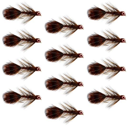 Whitlock Near Nuff Sculpin Brown Streamer - 12 Flies Size 4