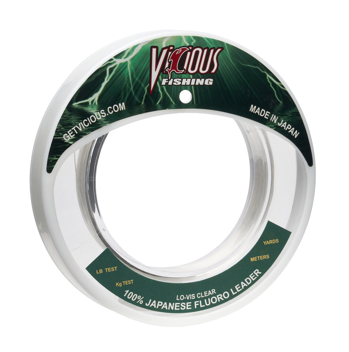 Vicious 100% Japanese Fluorocarbon Leader - 100 Lb Test