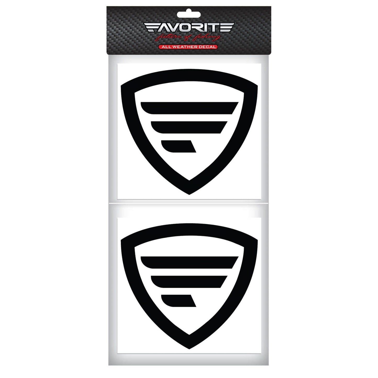 Favorite Shield Decal Black