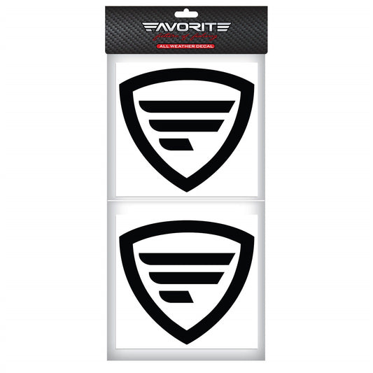 Favorite Shield Decal Black