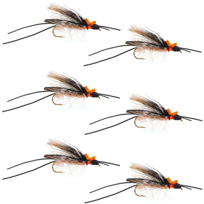 Flat Foam Salmonfly Stone - Stonefly Dry Fly - 6 Flies Hook Size 6