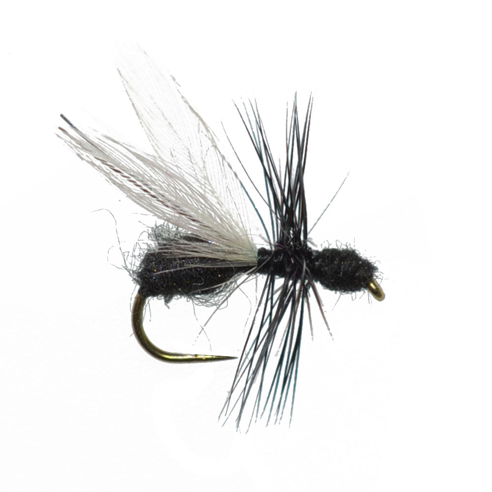 Black Fur Flying Ant Terrestrial Trout Dry Fly - 6 Flies Hook Size 16