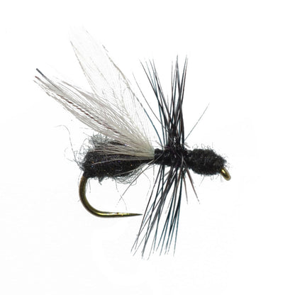 Black Fur Flying Ant Terrestrial Trout Dry Fly - 1 Dozen Flies Hook Size 16