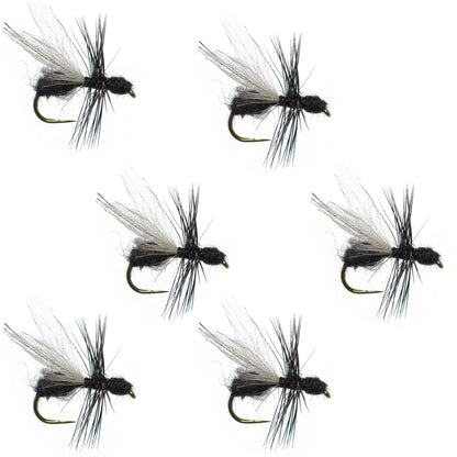 Black Fur Flying Ant Terrestrial Trout Dry Fly - 6 Flies Hook Size 14