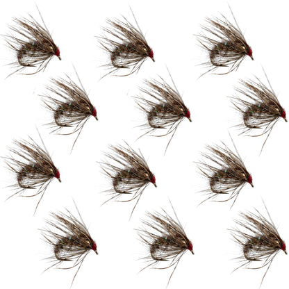 Hares Ear Holy Grail Caddis Pupa Emerger 12 Flies Hook Size 14