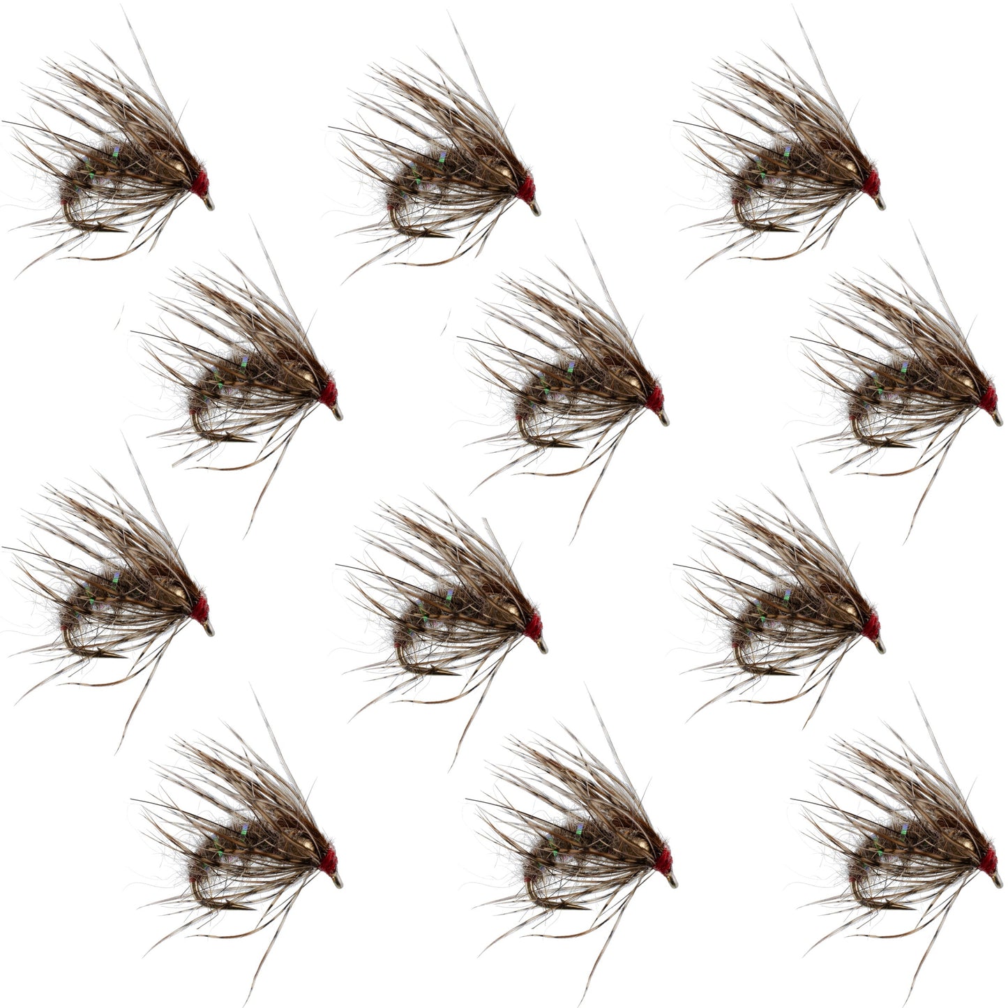 Hares Ear Holy Grail Caddis Pupa Emerger 12 Flies Hook Size 12