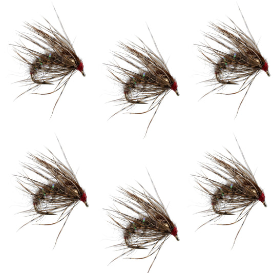 Hares Ear Holy Grail Caddis Pupa Emerger 6 Flies Hook Size 16