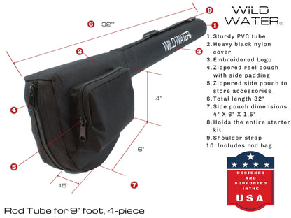 Deluxe Fly Fishing Kit, 12wt Rod | 9ft | 4-piece | Wild Water Fly Fishing