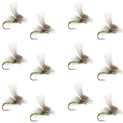 Green Drake Missing Link Mayfly Flies Hook 12 Flies Size 12