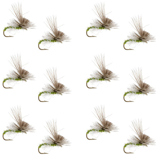 Green Drake Missing Link Mayfly Flies Hook 12 Flies Size 12