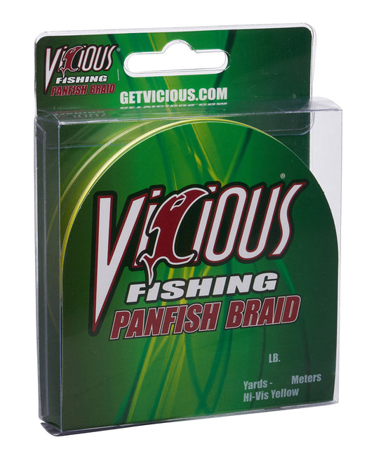 Vicious Panfish Hi-Vis Yellow Braid - 10 Lb Test
