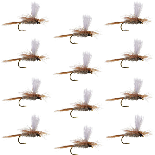 Hares Ear Parachute Classic Dry Fly - 12 Flies Hook Size 16