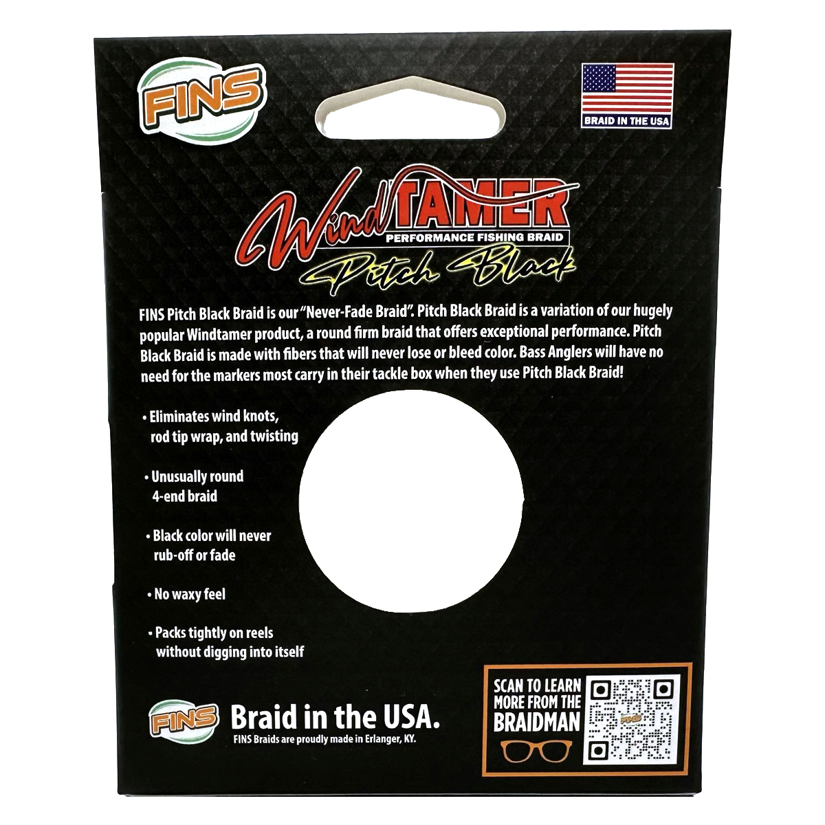 Windtamer Pitch Black Braid