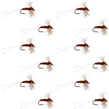 Poly Wing Rusty Spinner Mayfly 12 Flies Hook Size 20