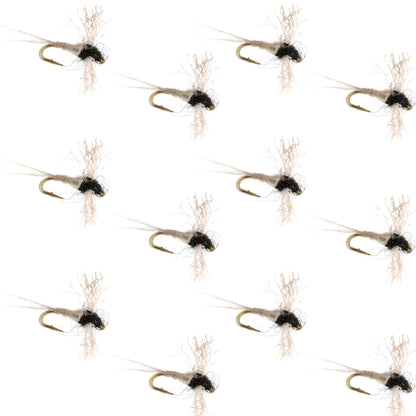 Z-Lon Wing Trico Spinner Kapok Body Hook 12 Flies Size 22