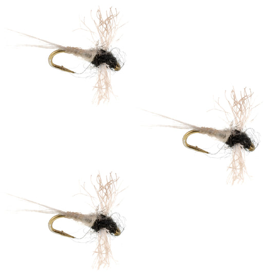 3 Pack Z-Lon Wing Trico Spinner Kapok Body Flies Size 24